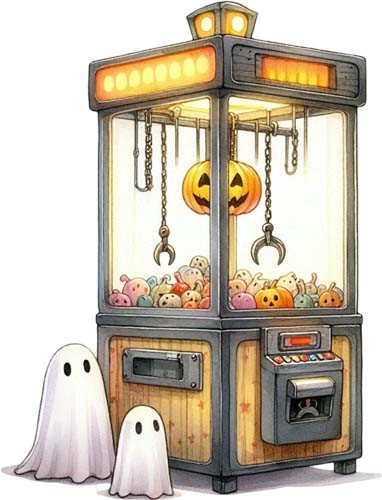 Halloween claw machine ghost - halloween,
