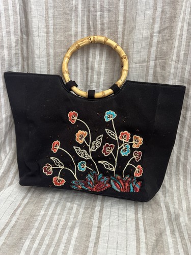 Vintage bhs bag bamboo top - vintage,