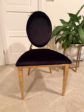 Elegant gold velvet dining - &,