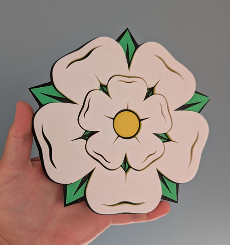 Yorkshire rose wall sign - yorkshire, 3d