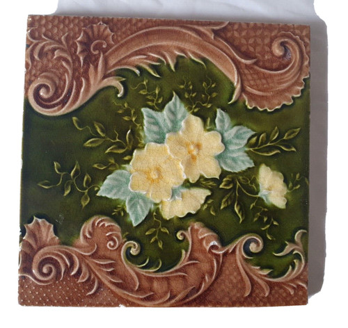 Pilkington art nouveau floral - art,