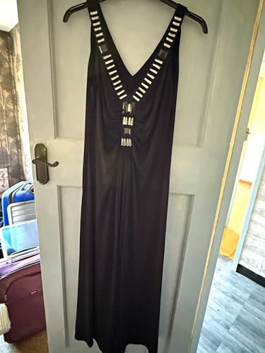 Wallis black maxi dress 18 - dress, uk