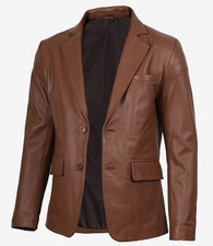 Men's Cognac Brown Leather