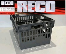 5 x USED EXTRA DEEP GREY 600 X 400 X 300mm BALE ARM TRAY/ STACKING BOX / CRATE