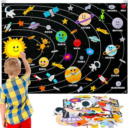 Solar system felt board story - system,