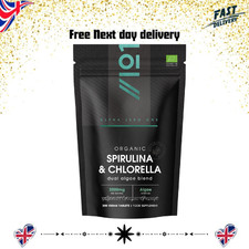 Organic Spirulina & Chlorella 2000mg, 300 Tablets Broken Cell Wall 75 day supply