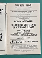 ROBIN ASKWITH Further Confessions Window Cleaner Liverpool Emp Theatre prog 1977