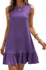 Women Summer Mini Smock Dress