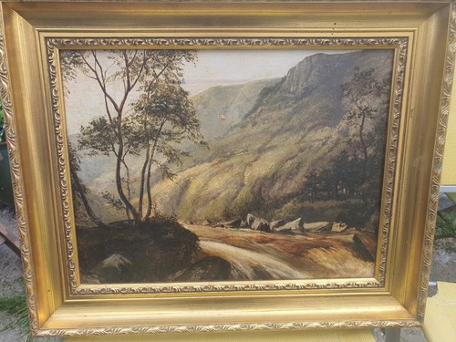 Victorian oil landscape - victorian,