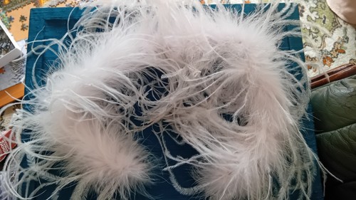 Genuine ostrich feather trim - genuine,