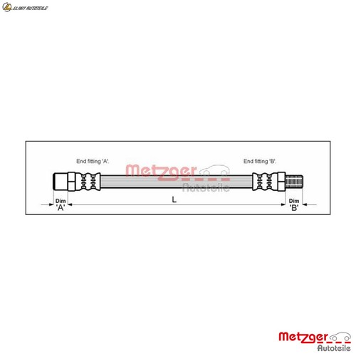 Brake hose 4113670 - hose, for