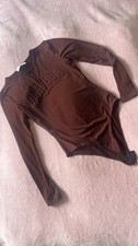 O La Voga Brown Bodysuit Size