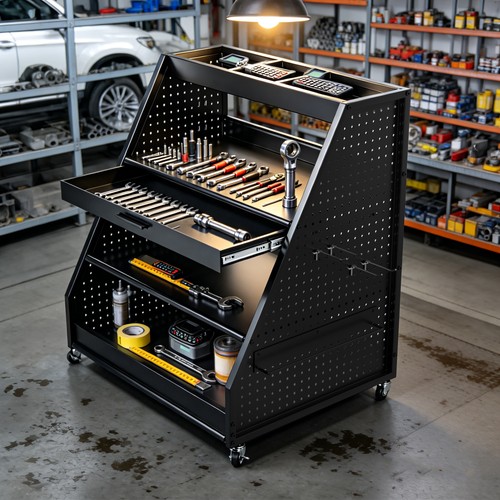 Shelf steel utility cart - steel,