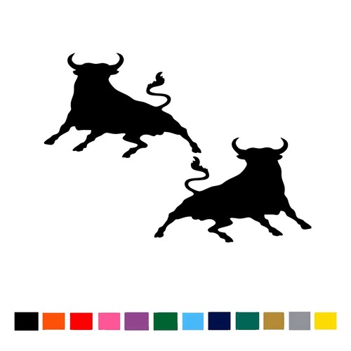 Spanish bull black decal - 2x,