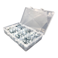 110Pcs Assorted Box of Mini Hose Clips 7 - 17mm Clamps Jubilee Hose Clip Clamp