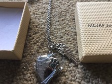 Pet Urn Heart Necklace Dog Cat Memorial Gift Cremation Ash Jewelry