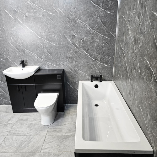 Black bathroom suite - black,