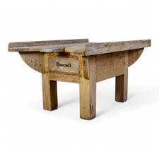 Vintage Solid Wood Jewellers Work Bench Table Coffee Table