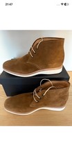 Loake Python boots, Tan Suede