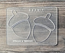 double acorn inlay router template woodworking acrylic live edge timber