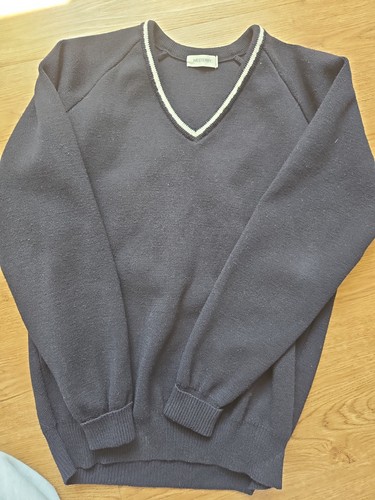 Dark navy white striped neck - navy,