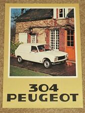 1980 PEUGEOT 304 VAN Sales Brochure - UK Market - Excellent Condition!