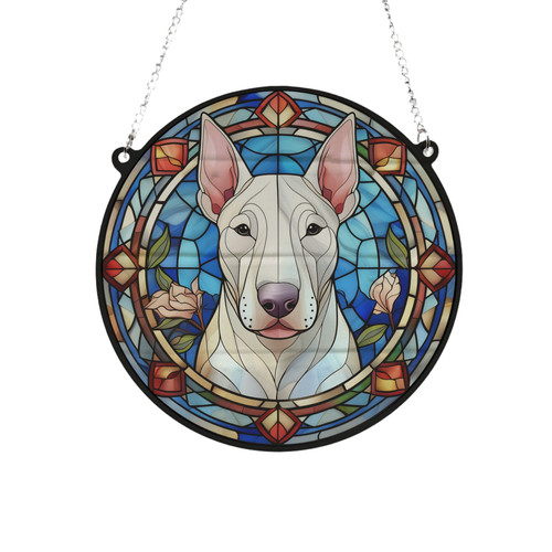 English bull terrier stained - terrier,