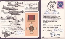 WW2 DM4 Distinguished Service Order Cover Signed 5 holders inc A C Deere BOB