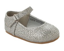 GIRLS SILVER GLITTER DIAMANTE BRIDESMAID EVENING FORMAL PARTY SHOES UK SIZE 4-10