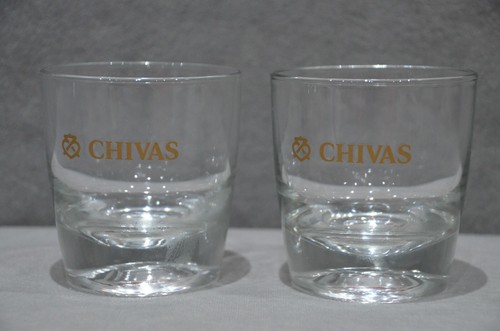 Chivas whisky glass tumbler - 2x,