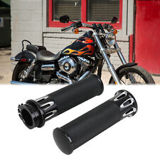 1" Handlebar Hand Grips w/ Throttle For Harley Dyna Wide Glide Dyna Low Rider