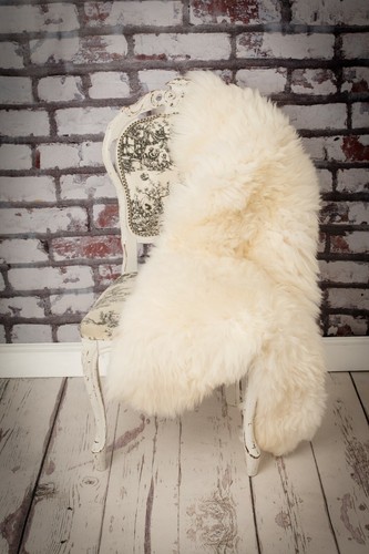 Genuine ivory sheepskin - sheepskin, rug