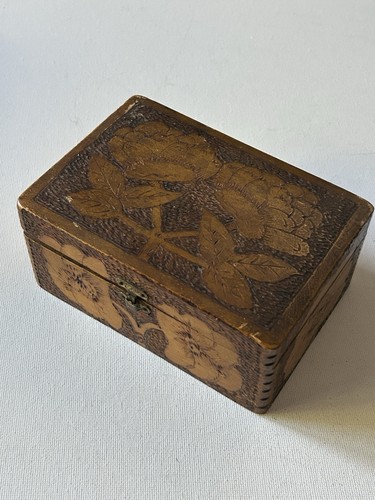 Antique art nouveau pyrography - antique,