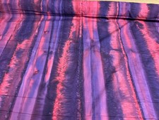 3 Metres pink striped Hand Stamped Printed 100% Cotton Batik Fabric Remnant