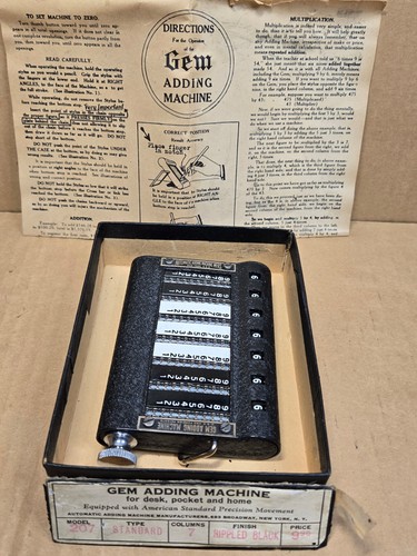 Vintage gem adding machine - vintage,