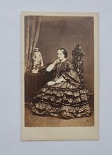CDV OF LADY IN SUPER DRESS