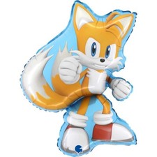 SONIC THE HEDGEHOG TAILS SHAPED 33" FOIL BIRTHDAY PARTY BALLOON!
