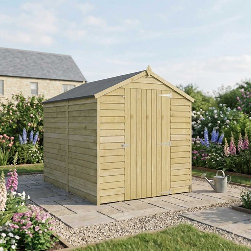 8x6 wooden garden - wooden, overlap