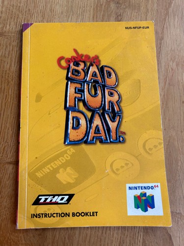N64 manual conker bad fur - conker's,