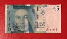 Gibraltar 5 pound Banknote From 2020 Low Numbered 1243 UNCIRCULATED