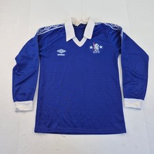 CHELSEA Shirt 1977 XS Blue Mens Football Shirt Retro UMBRO Vtg Home 1977-81