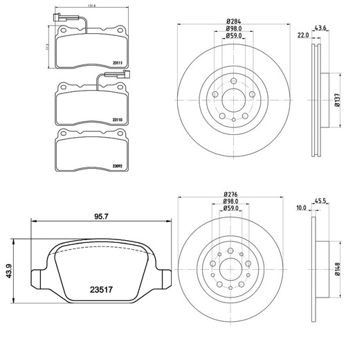 Mintex front rear brake - mintex,