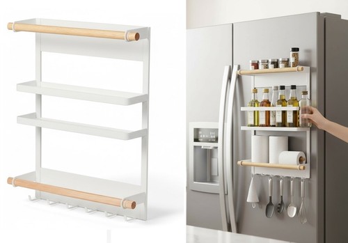 Magnetic spice rack for fridge - magnetic,