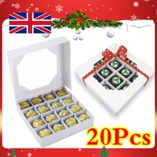 20X Empty Pick and Mix Sweet Boxes with Inserts White Window Display Gift Box