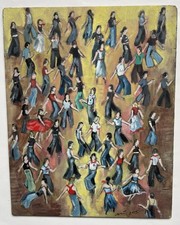 Northern Soul; "Dance, Dance, Dance" original oil painting on art board, 10x8ins