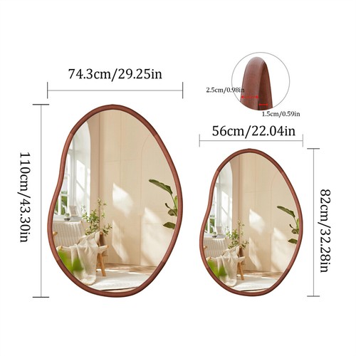 Vanity mirror wavy stylish - mirror,