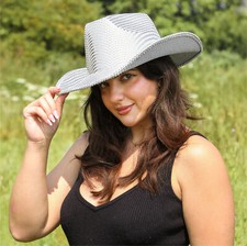 MIRRORBALL DISCO BALL COWBOY HAT TEXAN WILD WEST COWGIRL FANCY DRESS MIRRORED