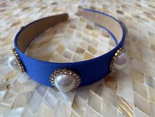 Blue & pearl Jewel headband