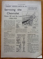 Servicing  the Chevrolet 1938-39 - Motor Trader Service Data No 66 June 7, 1939