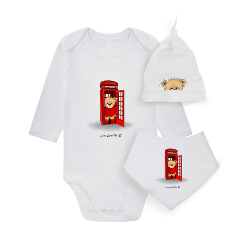 Little gold ted baby grow - gold,